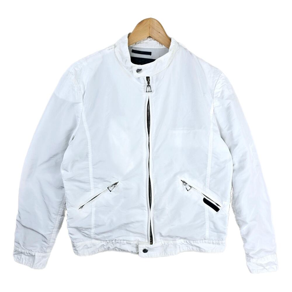 Brema White Lightweight Jacket Size 50 Medium Biker Windbreaker